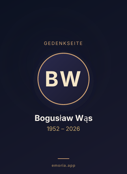 Gedenkportrait von Bogusław Wąs
