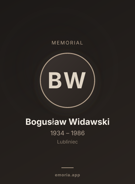 Memorial portrait of Bogusław Widawski