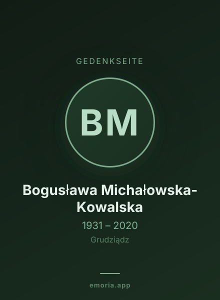 Gedenkportrait von Bogusława Michałowska-Kowalska