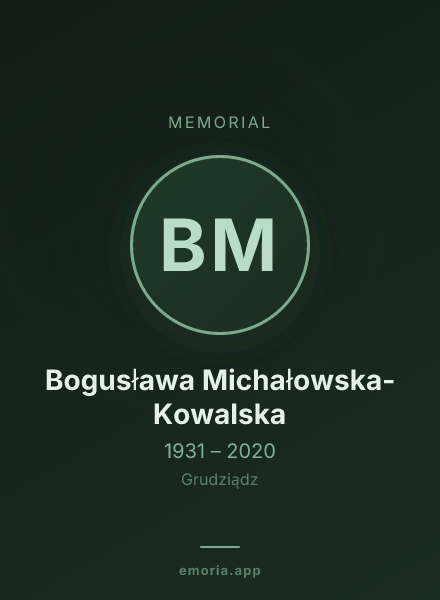 Memorial portrait of Bogusława Michałowska-Kowalska