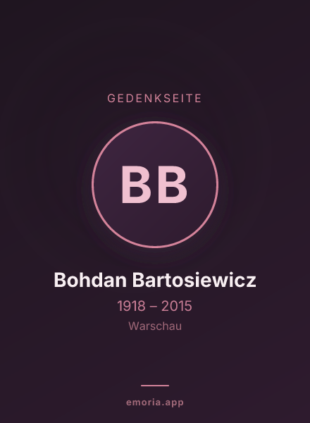 Gedenkportrait von Bohdan Bartosiewicz