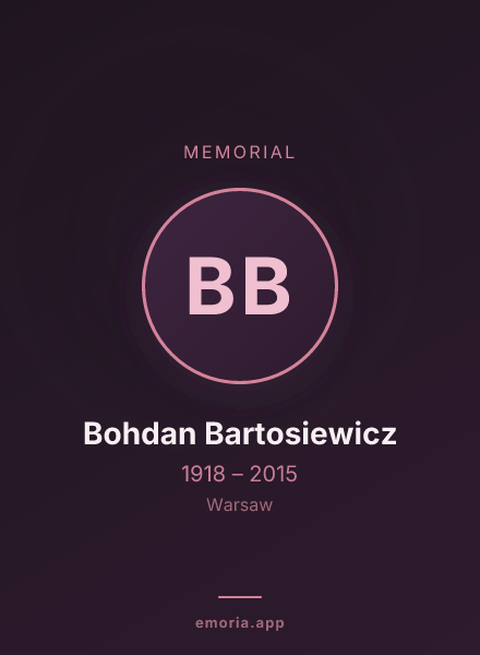 Memorial portrait of Bohdan Bartosiewicz