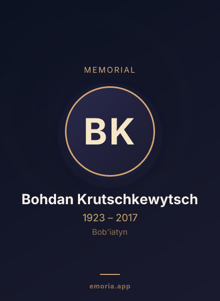Memorial portrait of Bohdan Krutschkewytsch