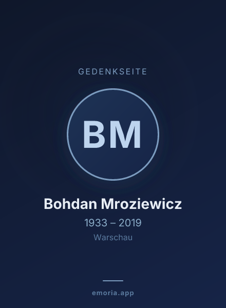 Gedenkportrait von Bohdan Mroziewicz