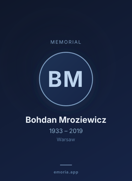 Memorial portrait of Bohdan Mroziewicz