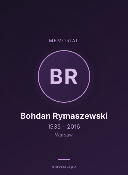 Memorial portrait of Bohdan Rymaszewski