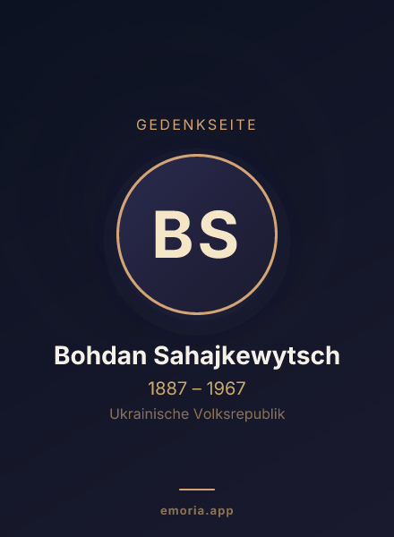 Gedenkportrait von Bohdan Sahajkewytsch