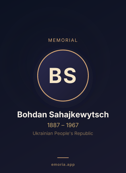 Memorial portrait of Bohdan Sahajkewytsch