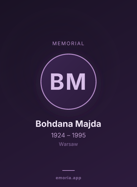 Memorial portrait of Bohdana Majda