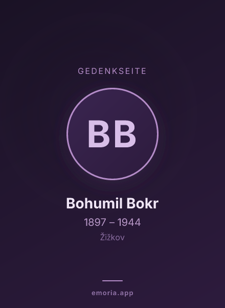 Gedenkportrait von Bohumil Bokr