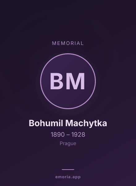 Memorial portrait of Bohumil Machytka