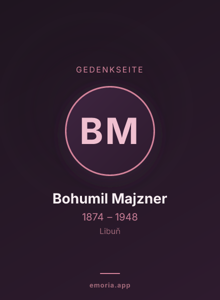 Gedenkportrait von Bohumil Majzner