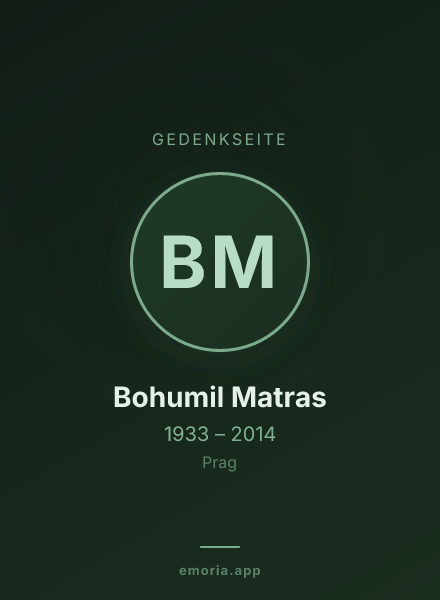 Gedenkportrait von Bohumil Matras