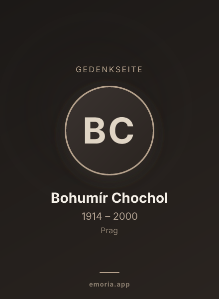 Gedenkportrait von Bohumír Chochol