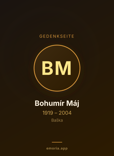Gedenkportrait von Bohumír Máj