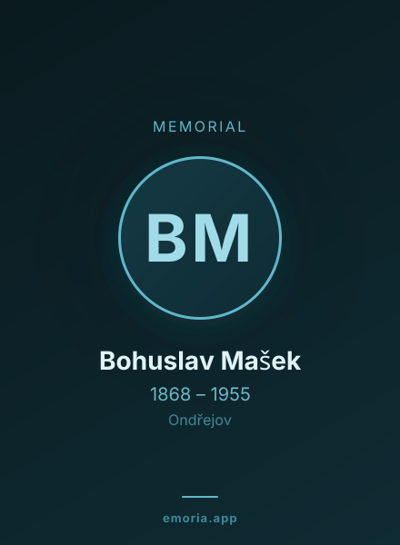 Memorial portrait of Bohuslav Mašek