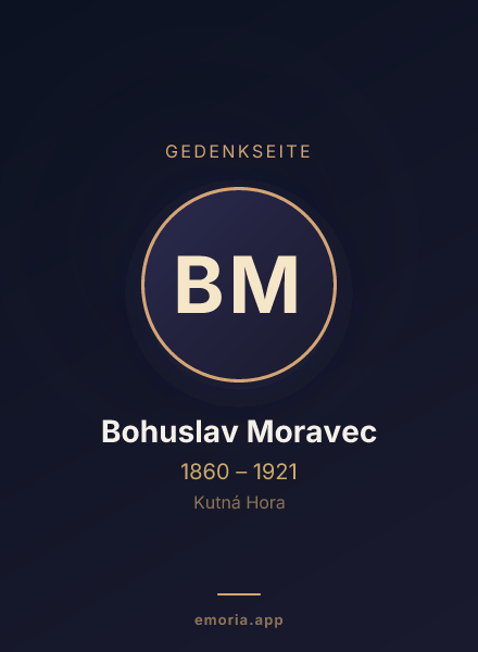 Gedenkportrait von Bohuslav Moravec