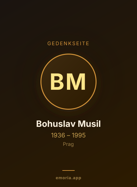 Gedenkportrait von Bohuslav Musil
