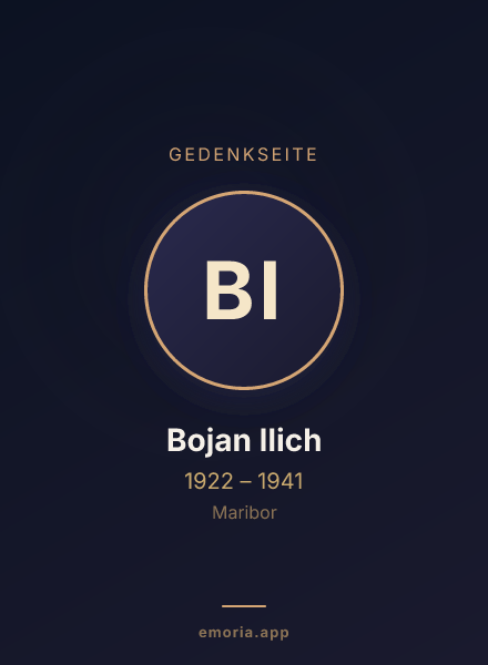 Gedenkportrait von Bojan Ilich