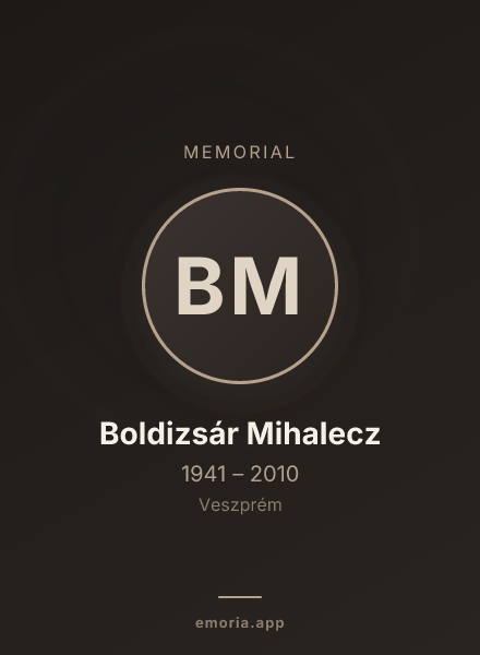 Memorial portrait of Boldizsár Mihalecz