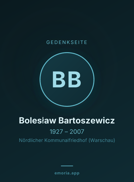 Gedenkportrait von Bolesław Bartoszewicz