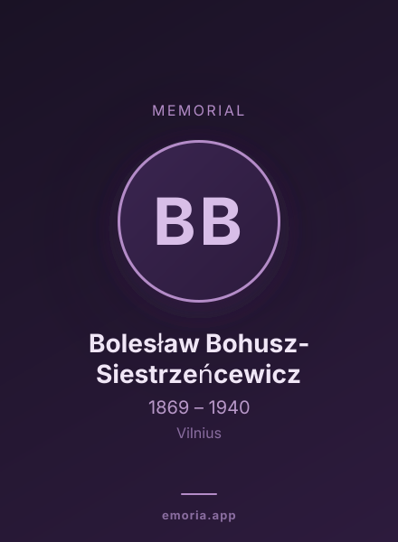 Memorial portrait of Bolesław Bohusz-Siestrzeńcewicz