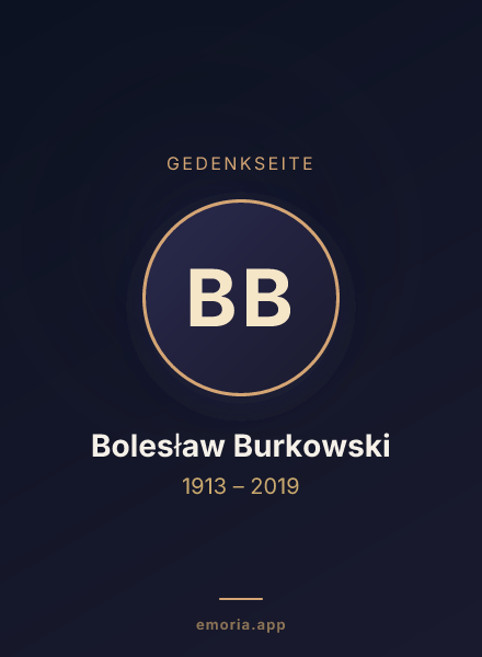 Gedenkportrait von Bolesław Burkowski