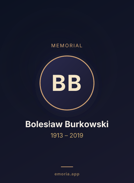 Memorial portrait of Bolesław Burkowski
