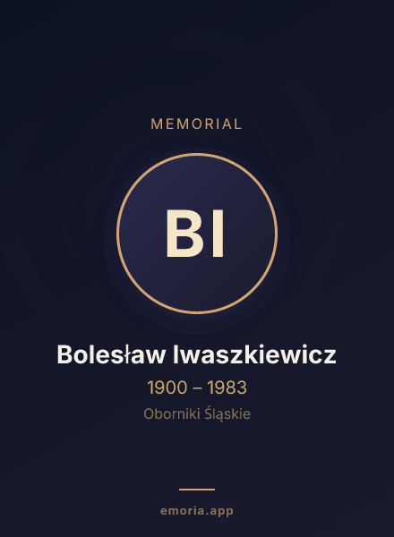 Memorial portrait of Bolesław Iwaszkiewicz