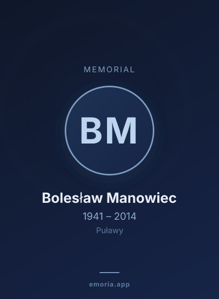 Memorial portrait of Bolesław Manowiec
