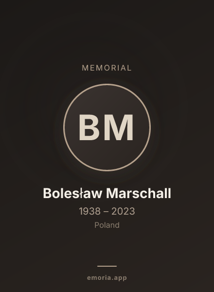 Memorial portrait of Bolesław Marschall
