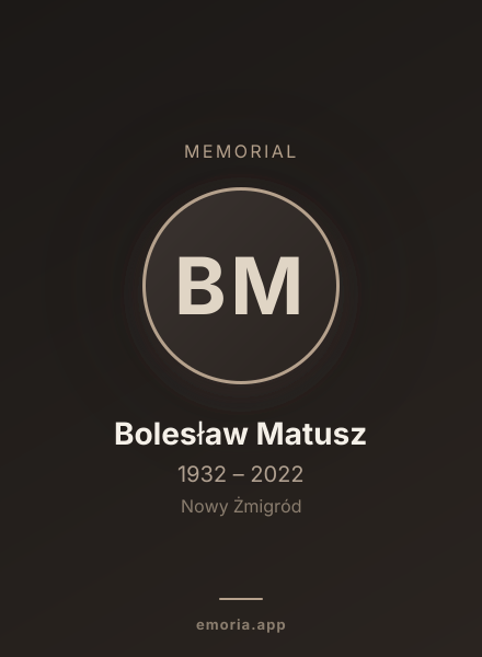 Memorial portrait of Bolesław Matusz