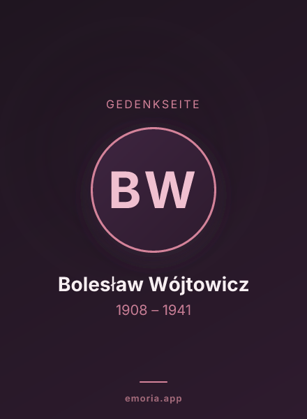 Gedenkportrait von Bolesław Wójtowicz