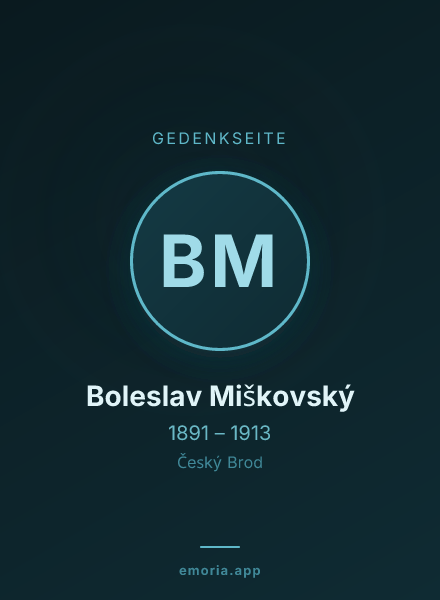 Gedenkportrait von Boleslav Miškovský