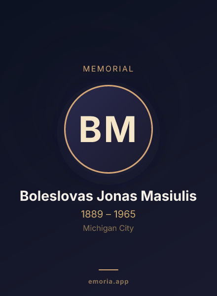 Memorial portrait of Boleslovas Jonas Masiulis