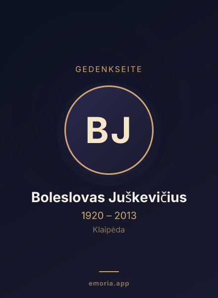 Gedenkportrait von Boleslovas Juškevičius