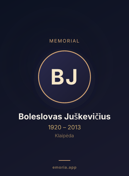 Memorial portrait of Boleslovas Juškevičius