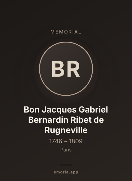 Memorial portrait of Bon Jacques Gabriel Bernardin Ribet de Rugneville