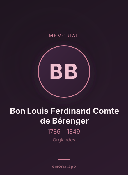 Memorial portrait of Bon Louis Ferdinand Comte de Bérenger