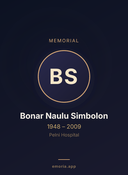 Memorial portrait of Bonar Naulu Simbolon