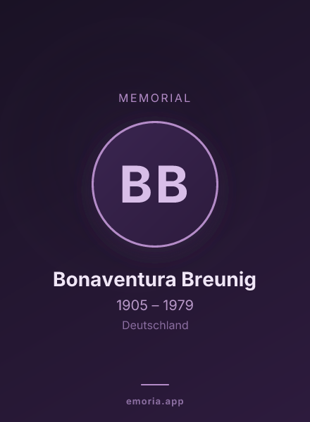 Memorial portrait of Bonaventura Breunig