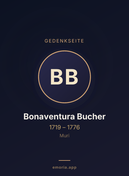 Gedenkportrait von Bonaventura Bucher