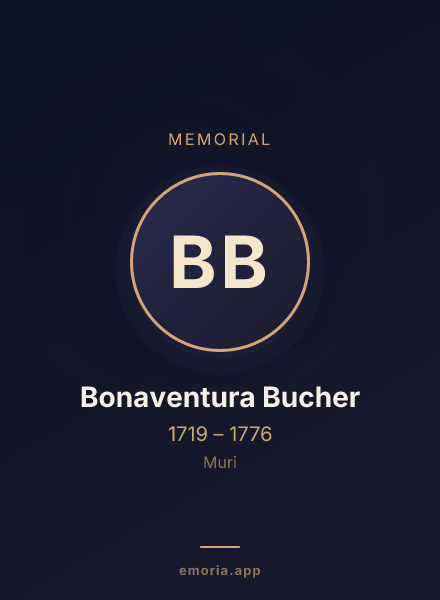 Memorial portrait of Bonaventura Bucher