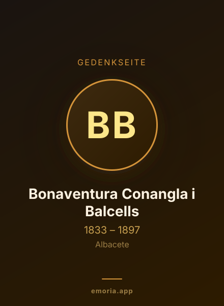Gedenkportrait von Bonaventura Conangla i Balcells
