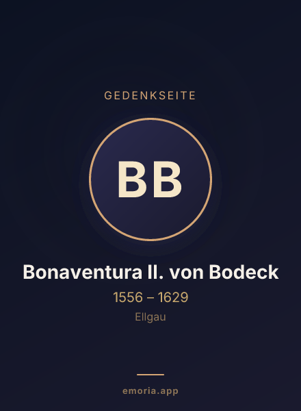 Gedenkportrait von Bonaventura II. von Bodeck