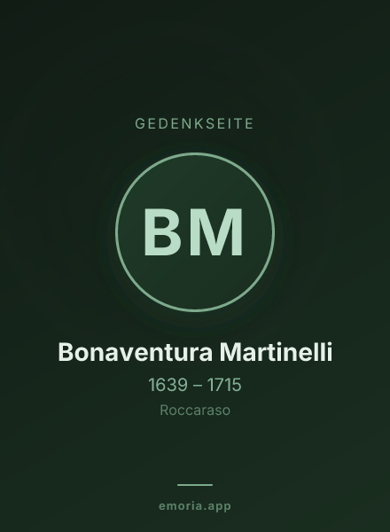 Gedenkportrait von Bonaventura Martinelli