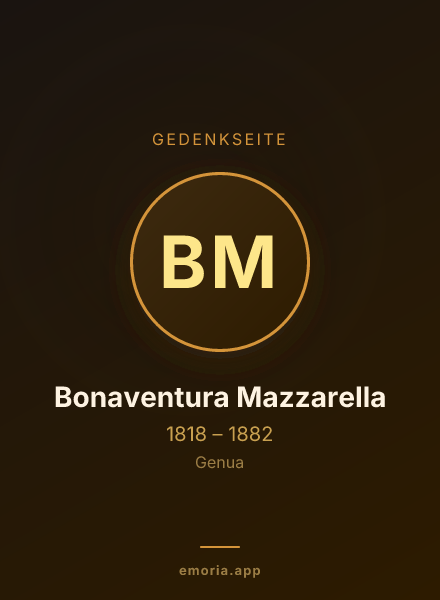 Gedenkportrait von Bonaventura Mazzarella