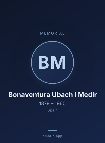 Memorial portrait of Bonaventura Ubach i Medir