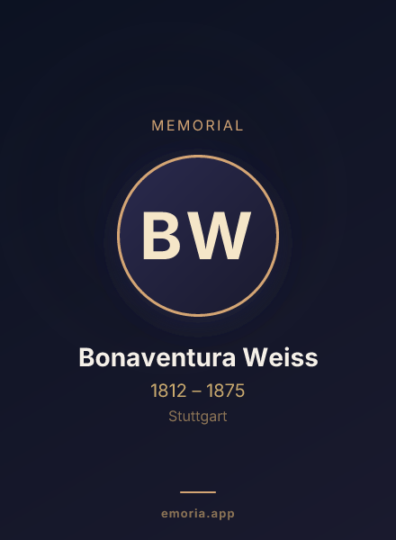 Memorial portrait of Bonaventura Weiss