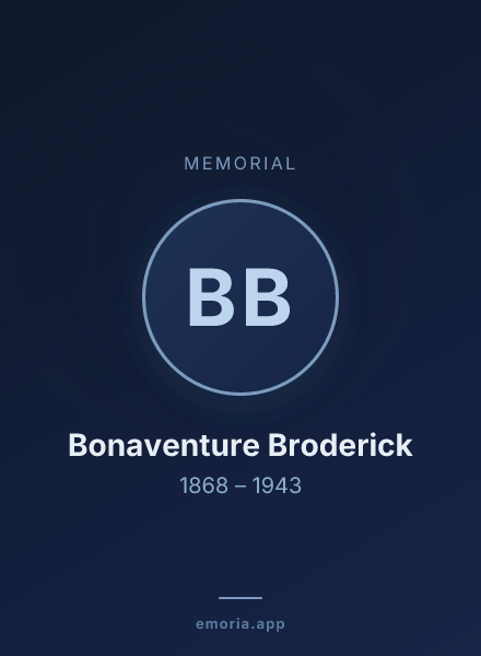 Memorial portrait of Bonaventure Broderick